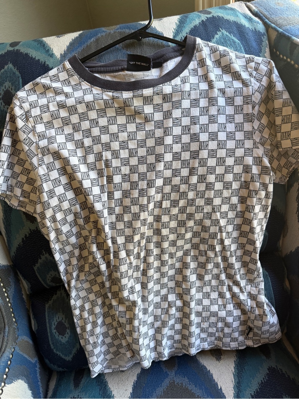 Vans Black & White Checkerboard Logo Short Sleeve Tee